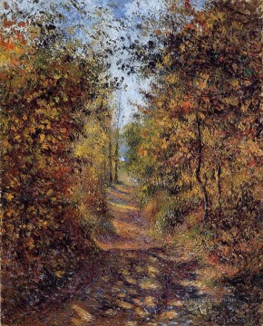  Woods Painting - a path in the woods pontoise 1879 Camille Pissarro